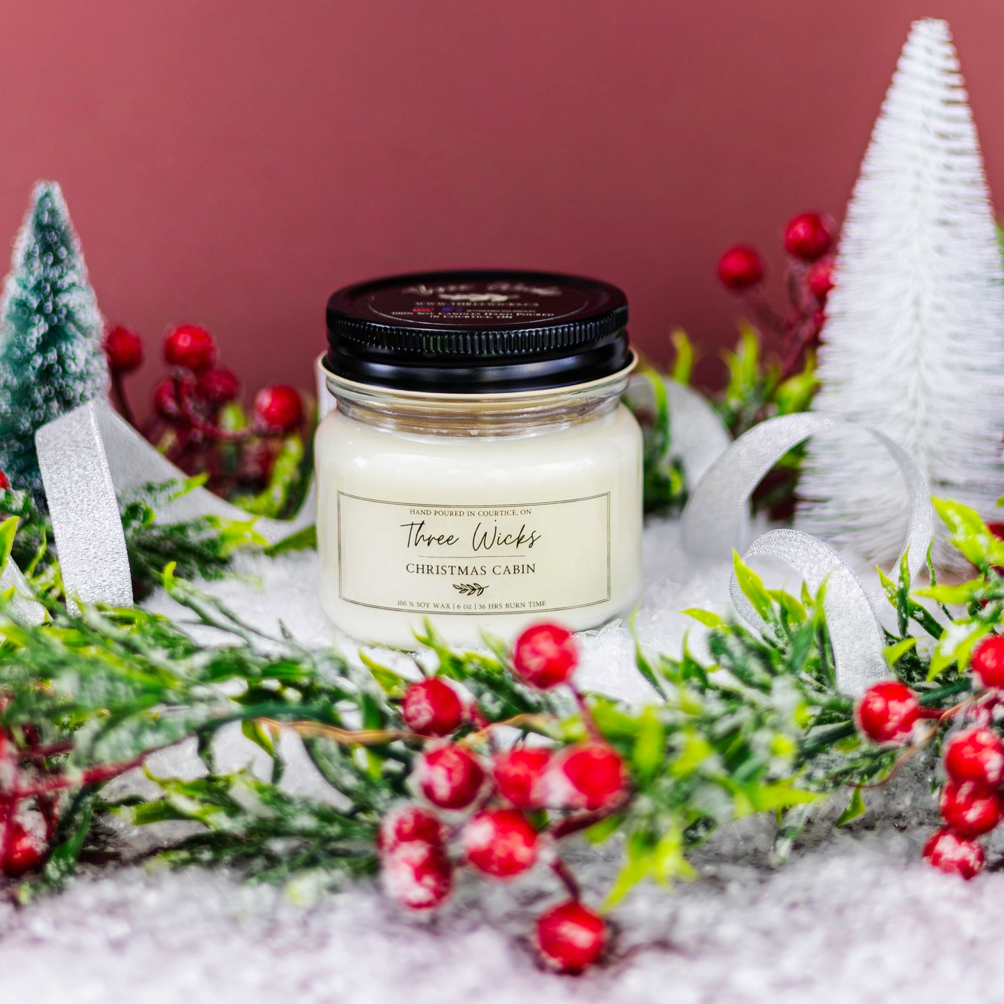 6 oz Mason Jar - Holiday Scents