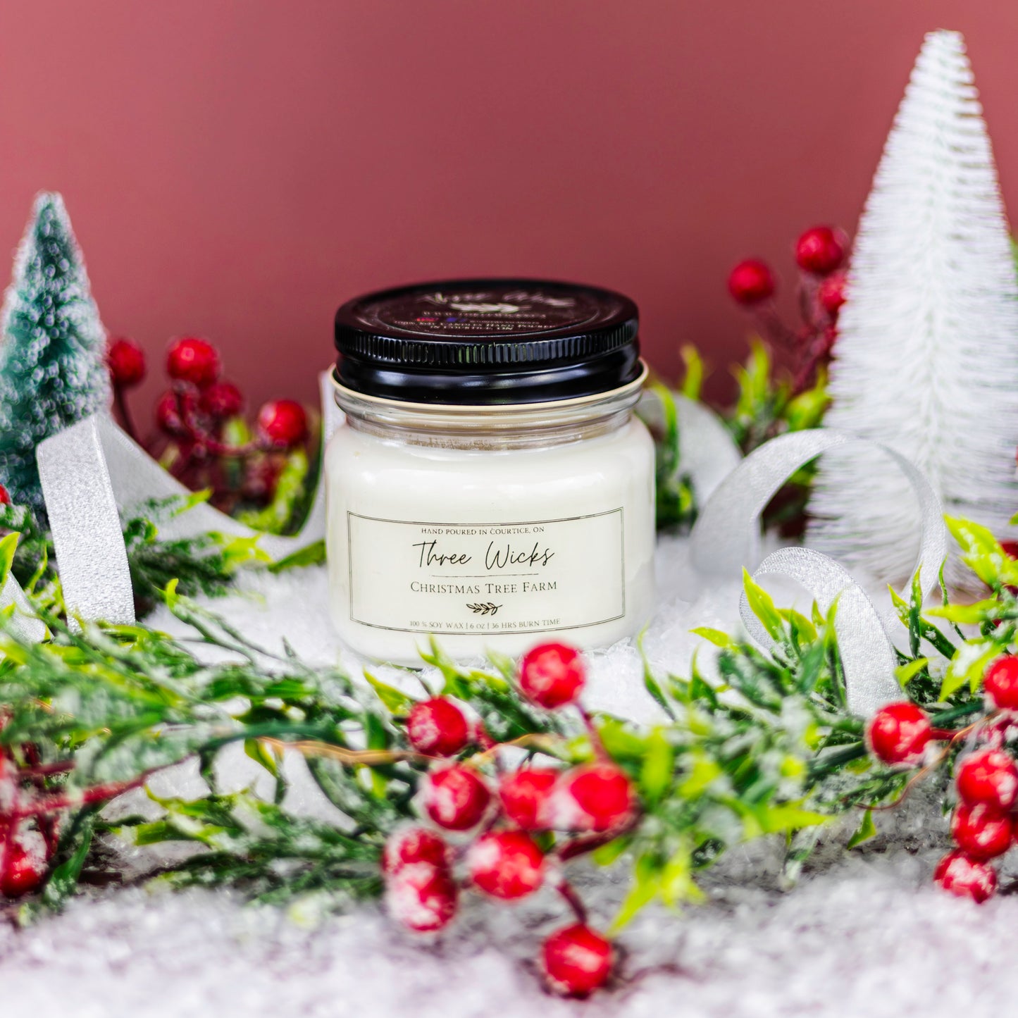 6 oz Mason Jar - Holiday Scents