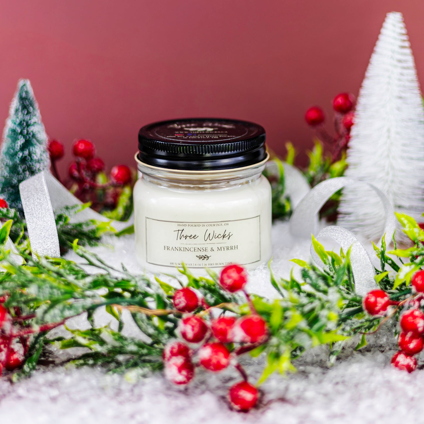 6 oz Mason Jar - Holiday Scents