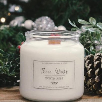 16 oz Traditional Jar Wood Wick - Holiday Scents